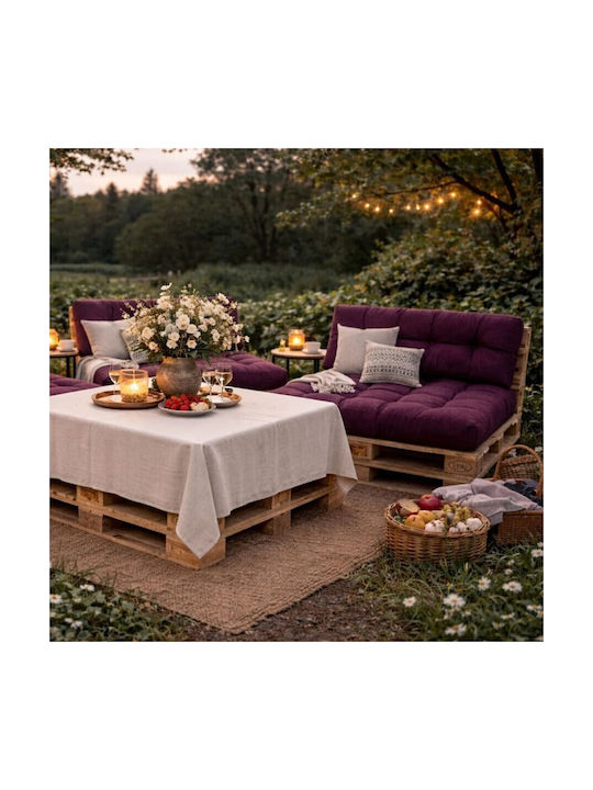 Pucioasa Sofa-Kissen Palette Mit Rückenlehne Pflaume Lila 2 Stück