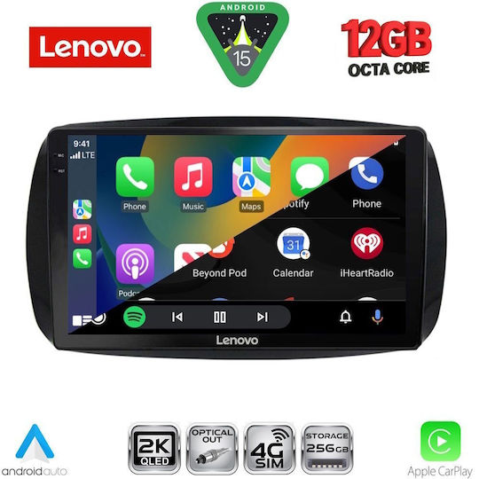 Lenovo Car Audio System for BMW X1 / X3 / X4 Smart ForTwo 2016 (Bluetooth/USB/WiFi/GPS/Apple CarPlay/Android Auto) with 9" Touch Screen