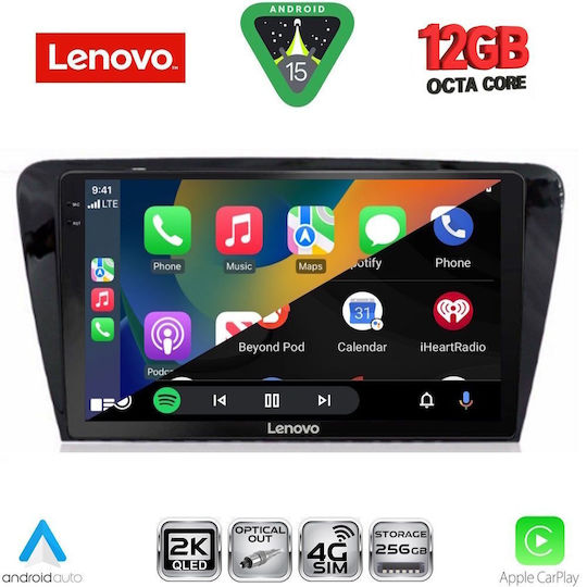 Lenovo Car Audio System for BMW X1 / X3 / X4 Skoda Octavia 2013-2021 (Bluetooth/USB/WiFi/GPS/Apple CarPlay/Android Auto) with 10" Touch Screen