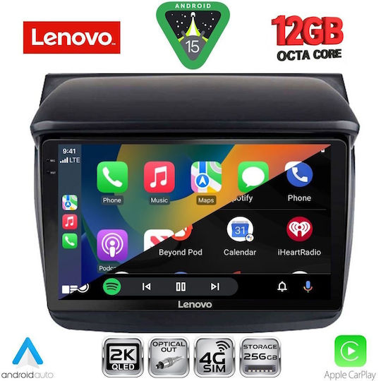 Lenovo Car Audio System for Mitsubishi L200 BMW X1 / X3 / X4 2006-2015 (Bluetooth/USB/WiFi/GPS/Apple CarPlay/Android Auto) with 9" Touch Screen