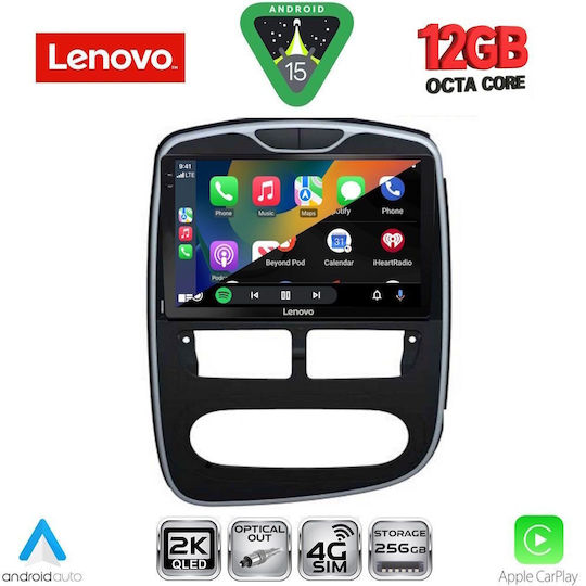 Lenovo Car Audio System for Renault Clio BMW X1 / X3 / X4 2012-2015 (Bluetooth/USB/WiFi/GPS/Apple CarPlay/Android Auto) with 10" Touch Screen