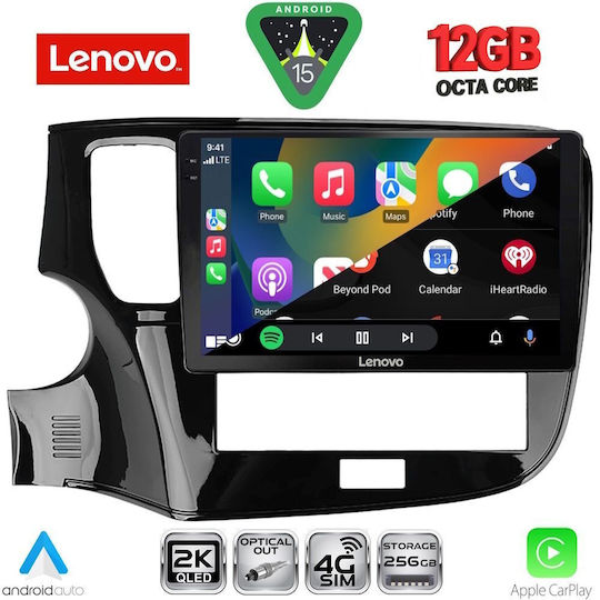 Lenovo Car Audio System for Mitsubishi Outlander BMW X1 / X3 / X4 2020-2022 (Bluetooth/USB/WiFi/GPS/Apple CarPlay/Android Auto) with 10" Touch Screen