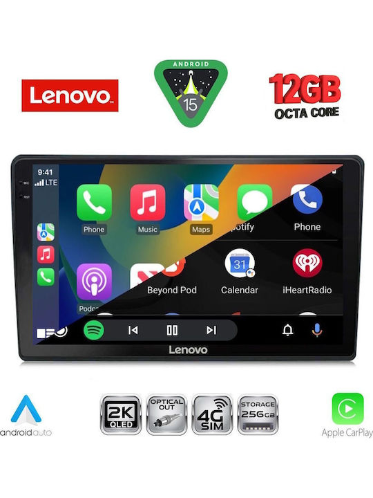Lenovo Car Audio System for BMW X1 / X3 / X4 Audi A4 2002-2008 Bluetooth USB WiFi GPS Apple CarPlay Android Auto with 9" Touch Screen