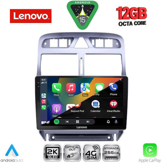 Lenovo Ηχοσύστημα Αυτοκινήτου για Peugeot 307 BMW X1 / X3 / X4 2001-2008 (Bluetooth/USB/WiFi/GPS/Apple-Carplay/Android-Auto) με Οθόνη Αφής 9"