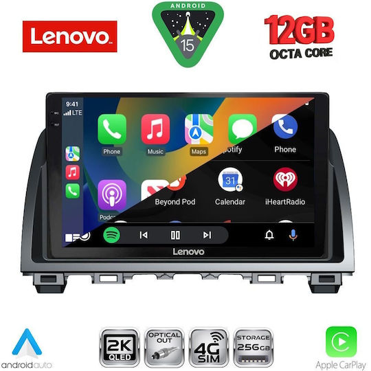 Lenovo Car Audio System for BMW X1 / X3 / X4 Mazda 6 2012-2017 (Bluetooth/USB/WiFi/GPS/Apple CarPlay/Android Auto) with 9" Touch Screen