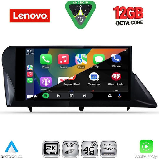Lenovo Car Audio System for BMW X1 / X3 / X4 Lexus RX 2009-2014 (Bluetooth/USB/WiFi/GPS/Apple CarPlay/Android Auto) with 9" Touch Screen