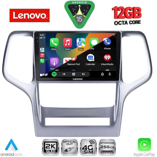 Lenovo Ηχοσύστημα Αυτοκινήτου για BMW X1 / X3 / X4 Jeep Grand Cherokee 2011-2014 (Bluetooth/USB/WiFi/GPS/Apple-Carplay/Android-Auto) με Οθόνη Αφής 9"