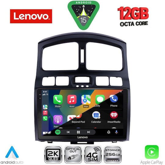 Lenovo Car Audio System for BMW X1 / X3 / X4 Hyundai Santa Fe 2003-2006 Bluetooth USB WiFi GPS Apple CarPlay Android Auto with 9" Touch Screen
