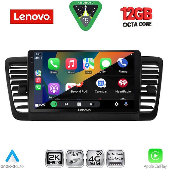 Lenovo Ηχοσύστημα Αυτοκινήτου για BMW X1 / X3 / X4 Subaru Legacy / Outback 2002-2008 (Bluetooth/USB/WiFi/GPS/Apple-Carplay/Android-Auto) με Οθόνη Αφής 9"
