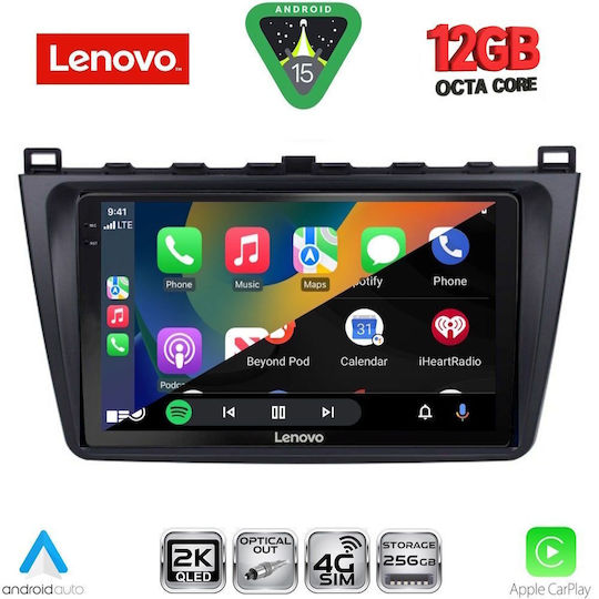 Lenovo Ηχοσύστημα Αυτοκινήτου για BMW X1 / X3 / X4 Mazda 6 2008-2012 (Bluetooth/USB/WiFi/GPS/Apple-Carplay/Android-Auto) με Οθόνη Αφής 9"
