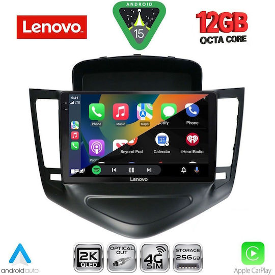 Lenovo Car Audio System for BMW X1 / X3 / X4 Chevrolet Cruze 2008-2012 (Bluetooth/USB/WiFi/GPS/Apple CarPlay/Android Auto) with 9" Touch Screen