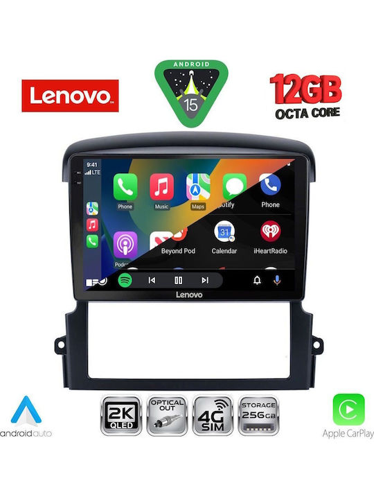 Lenovo Car Audio System for BMW X1 / X3 / X4 Kia Sorento 2006-2009 (Bluetooth/USB/WiFi/GPS/Apple CarPlay/Android Auto) with 9" Touch Screen