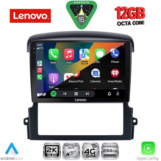 Lenovo Car Audio System for BMW X1 / X3 / X4 Kia Sorento 2006-2009 (Bluetooth/USB/WiFi/GPS/Apple CarPlay/Android Auto) with 9" Touch Screen