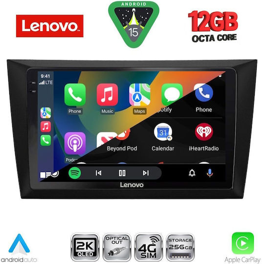 Lenovo Car Audio System for BMW X1 / X3 / X4 Volkswagen Golf 2009-2012 Bluetooth USB WiFi GPS Apple CarPlay Android Auto with 9" Touch Screen