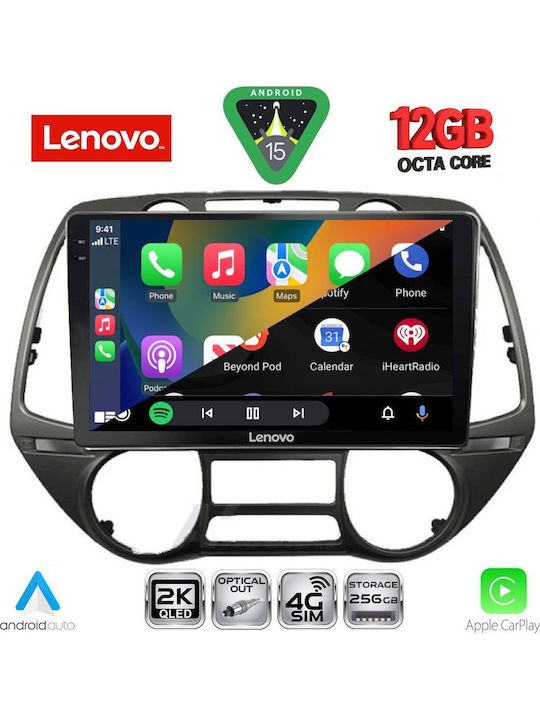 Lenovo Car Audio System for BMW X1 / X3 / X4 Hyundai i20 2008-2013 (Bluetooth/USB/WiFi/GPS/Apple CarPlay/Android Auto) with 9" Touch Screen