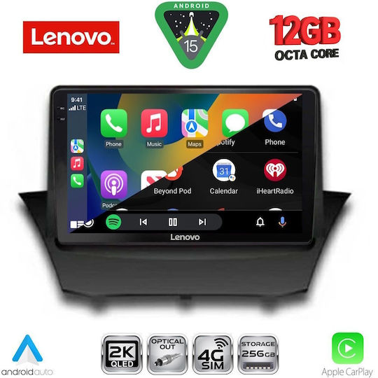 Lenovo Ηχοσύστημα Αυτοκινήτου για BMW X1 / X3 / X4 Ford Fiesta 2008-2017 (Bluetooth/USB/WiFi/GPS/Apple-Carplay/Android-Auto) με Οθόνη Αφής 9"