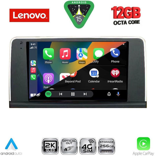 Lenovo Car Audio System for BMW X5 (E70) / X6 (E71) / X1 / X3 / X4 2013-2016 (Bluetooth/USB/WiFi/GPS/Apple CarPlay/Android Auto) with 9" Touch Screen