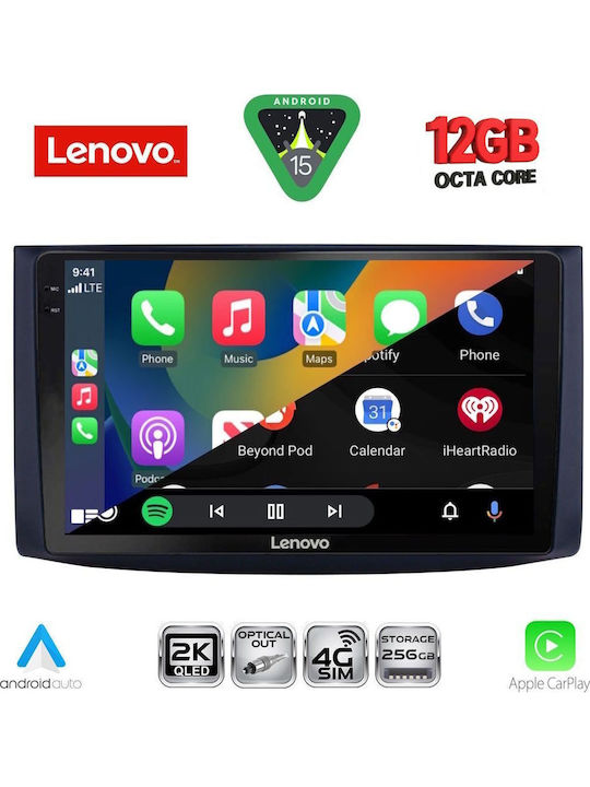 Lenovo Car Audio System for BMW X1 / X3 / X4 Chevrolet Aveo 2006-2010 (Bluetooth/USB/WiFi/GPS/Apple CarPlay/Android Auto) with 9" Touch Screen
