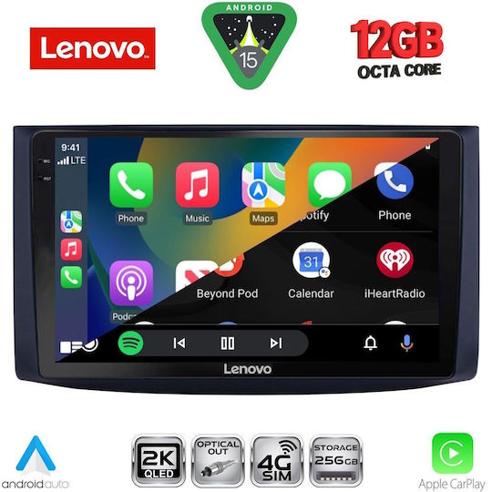 Lenovo Ηχοσύστημα Αυτοκινήτου για BMW X1 / X3 / X4 Chevrolet Aveo 2006-2010 (Bluetooth/USB/WiFi/GPS/Apple-Carplay/Android-Auto) με Οθόνη Αφής 9"