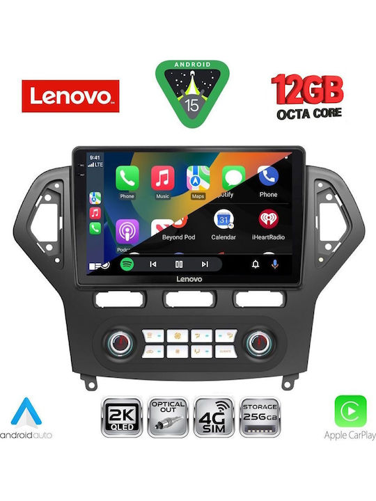 Lenovo Car Audio System for Ford Mondeo 2007-2011 with Clima Bluetooth USB WiFi GPS Apple CarPlay Android Auto with 10" Touch Screen LENOVO SSZ 12162 CPA Clima