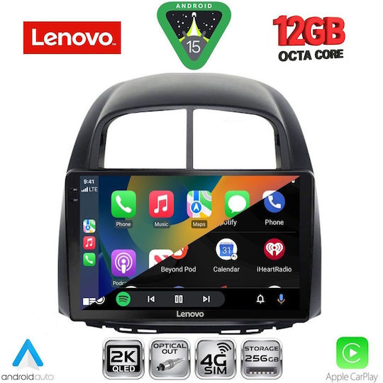 Lenovo Car Audio System for BMW X1 / X3 / X4 Daihatsu Sirion 2006-2012 (Bluetooth/USB/WiFi/GPS/Apple CarPlay/Android Auto) with 10" Touch Screen