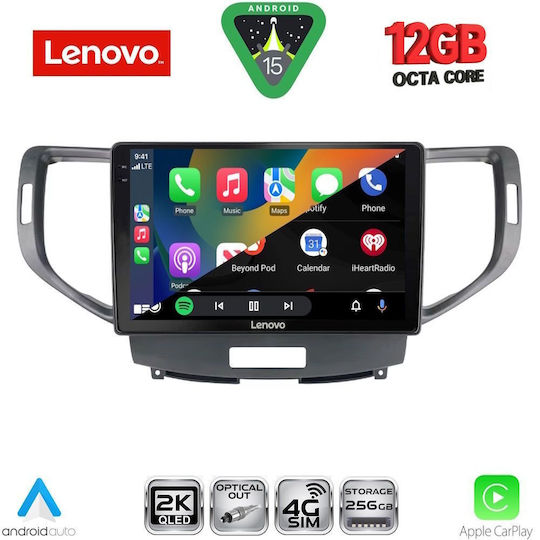 Lenovo Ηχοσύστημα Αυτοκινήτου για BMW X1 / X3 / X4 Honda Accord 2008-2013 (Bluetooth/USB/WiFi/GPS/Apple-Carplay/Android-Auto) με Οθόνη Αφής 9"