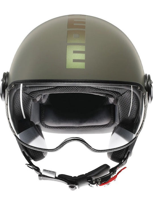 MomoDesign FGTR Classic Flip Verde Mat/Bronz Cască Moto Jet ECE 22.06