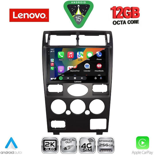 Lenovo Ηχοσύστημα Αυτοκινήτου για BMW X1 / X3 / X4 Ford Mondeo 2003-2006 (Bluetooth/USB/WiFi/GPS/Apple-Carplay/Android-Auto) με Οθόνη Αφής 9"