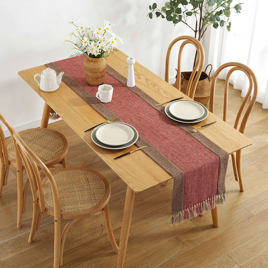 FRIPIA Runner Кафяво Червено 38x180см FRIPIA Runner Кафяво Червено 38x180см