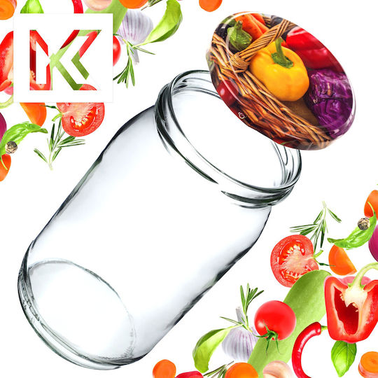 Kadax Borcan Sticlă Cu Capac 900ml (8 Buc)