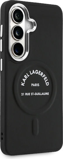 Karl Lagerfeld Rückseite Leder / Silikon / Kunststoff Schwarz für Galaxy S26+