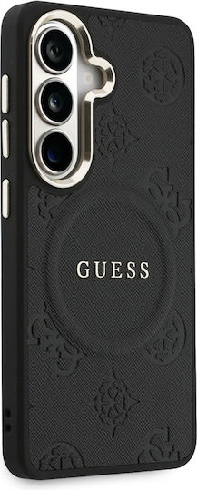 Guess Rückseitenhülle Kunststoff Leder Silikon Schwarz für Galaxy S26+