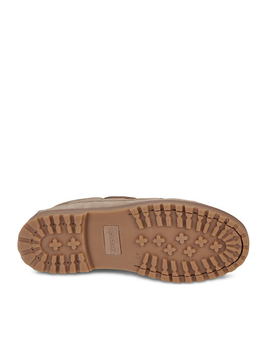 Suede Ανδρικά Boat Shoes σε Μπεζ Χρώμα