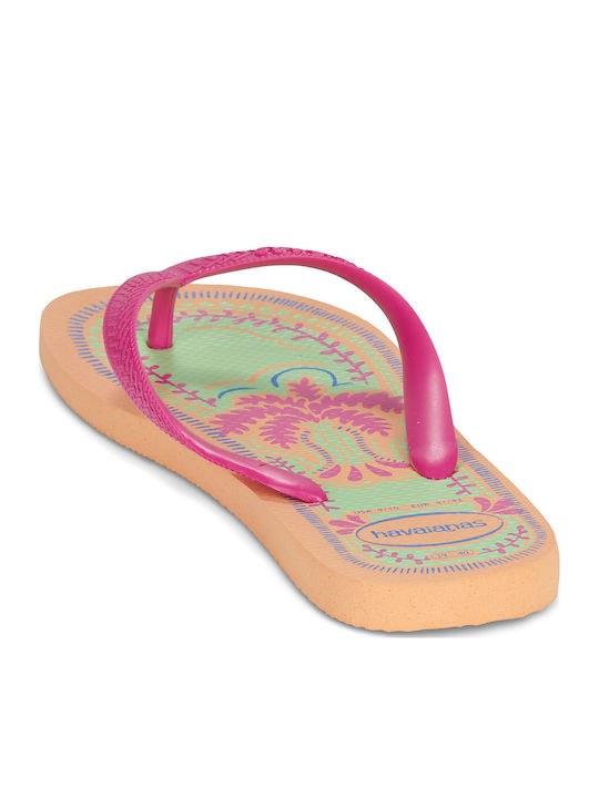 Top Summer Vibes Flip Flops Peach