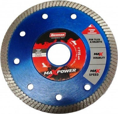 Benman Diamond Cutting Disc for Granite Tiles Maxpower 115mm Cutting Disc Construction Materials Hole Diameter 115mm 1pcs