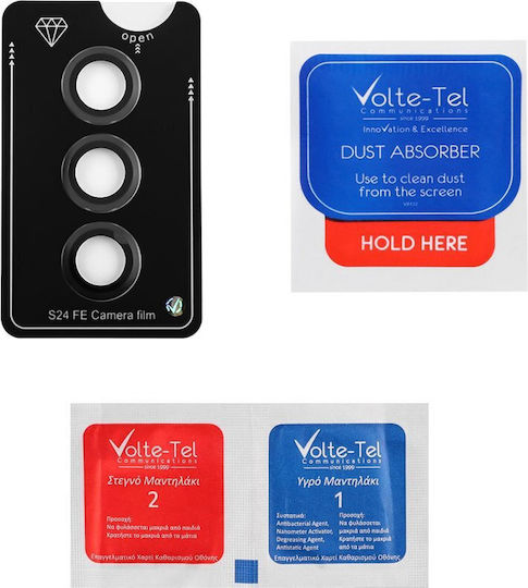 Volte-Tel Προστασία Κάμερας Tempered Glass Μαύρο για το Samsung S24 Fe 5g S721