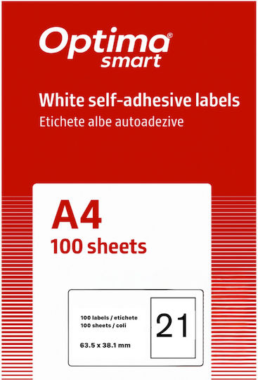 Optima Optima Selbstklebende Etikettenrollen 63,5x38,1mm