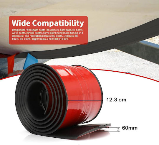 Bandă Protectoare 3m Chila Barcă – Onuvio Autocolantă Hdpe + Frp Protecție Chilă Fibra de Sticlă Unele Bărci din Aluminiu Instalare Diy Neagră