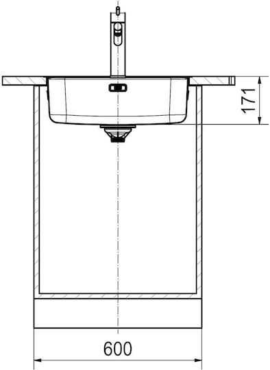 Franke Smart Ένθετος Νεροχύτης Inox Μ53xΠ51cm Ασημί