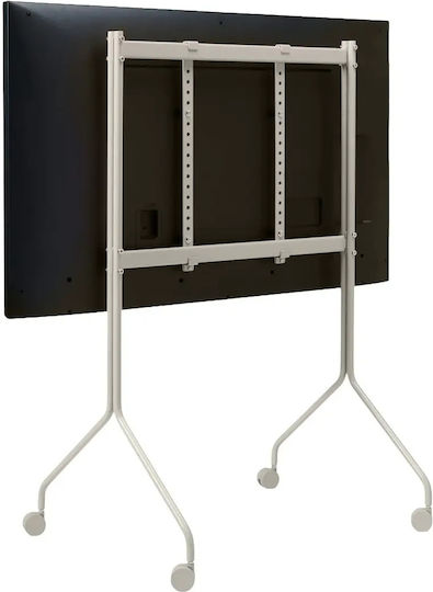 Suport TV cu Rotile Tip Pedestal Moon Rollin' Regular Crem