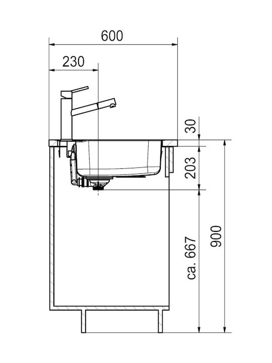 Franke Smart Chiuvetă Bucătărie Drop-In Inox L53xL51cm Gri
