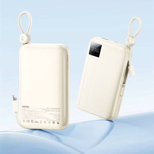 Remax FC-15 Power Bank 20000mAh 22.5W with USB-A Port and USB-C Port White