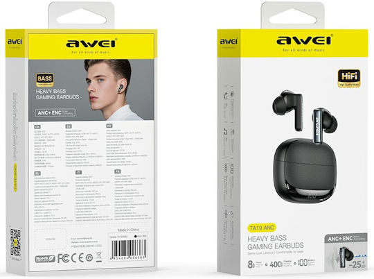Awei TA19 In-Ear Bluetooth Kopfhörer mit Ladekoffer Schwarze