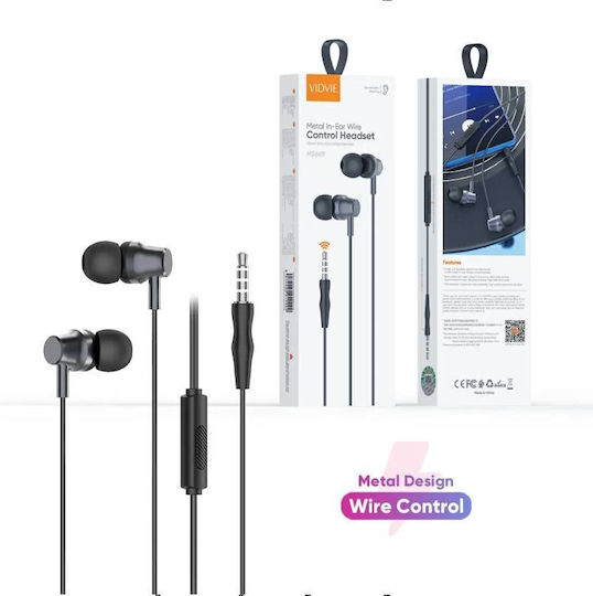 Vidvie Hs669 In-ear Handsfree Earphones with 3.5mm Jack Black