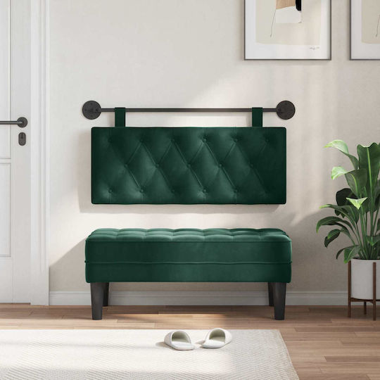 vidaXL Fabric Bed Headboard Cushion Green 110x55cm
