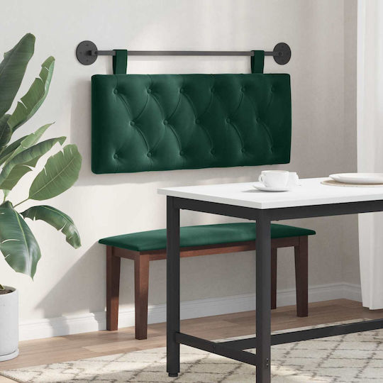 vidaXL Fabric Bed Headboard Cushion Green 110x55cm
