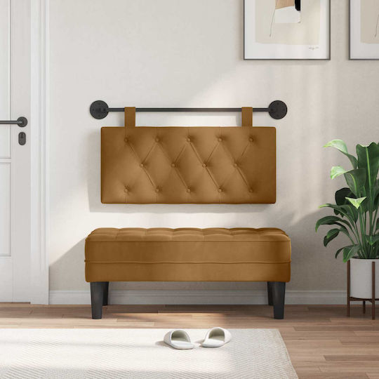 vidaXL Fabric Bed Headboard Cushion Brown 90x55cm