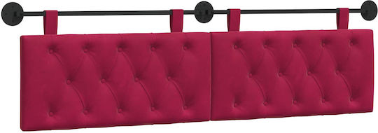 vidaXL Fabric Bed Headboard Cushion Red 170x55cm