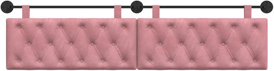 vidaXL Fabric Pink Bed Headboard Cushion 210x55cm