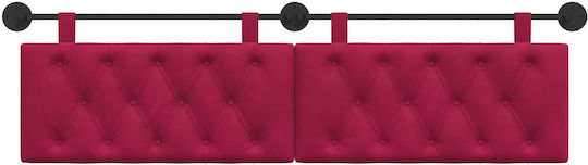 vidaXL Fabric Bed Headboard Cushion Red 170x55cm